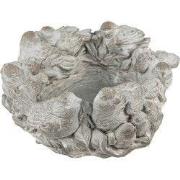 Clayre & Eef Bloempot Ø 27x12 cm Grijs Steen