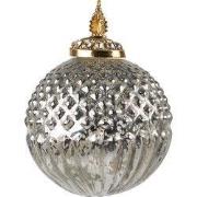 Clayre & Eef Kerstbal Ø 10 cm Zilverkleurig Glas