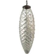 Clayre & Eef Kerstbal XL Zilverkleurig Glas