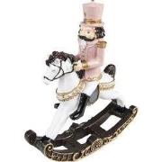 Clayre & Eef Kerstdecoratie Notenkraker 18 cm Roze Kunststof