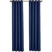 Larson - Luxe effen blackout gordijn - met ringen - 1.5m x 2.5m - Donk...