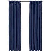 Larson - Luxe effen blackout gordijn - met haken - 1.5m x 2.5m - Donke...