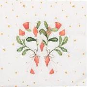 Clayre & Eef Servetten Papier Set van 20 33x33 cm (20) Wit Rood Papier...