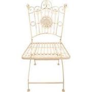 Clayre & Eef Bistrostoel 52x48x99 cm Wit Bruin IJzer