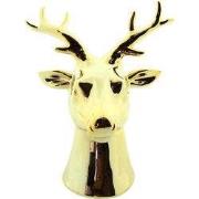 Clayre & Eef Beeld Hert 19 cm Goudkleurig Porselein