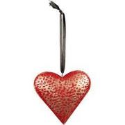 Clayre & Eef Decoratie Hanger 20x20 cm Rood IJzer