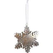 Clayre & Eef Kersthanger Sneeuwvlok 13x2x16 cm Zilverkleurig Goudkleur...