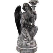 Clayre & Eef Kandelaar Engel 29 cm Grijs Kunststof
