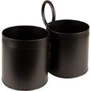 Clayre & Eef Bestekbak 22x11x21 cm Zwart IJzer
