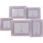 Clayre & Eef Fotolijst 15x10 cm Bruin Wit Hout