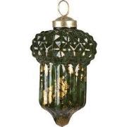 Clayre & Eef Kerstbal Ø 6 cm Groen Goudkleurig Glas