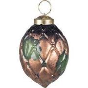 Clayre & Eef Kerstbal Ø 7 cm Groen Glas