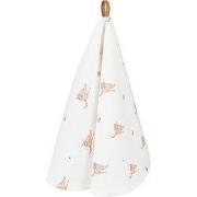 Clayre & Eef Theedoek Ø 80 cm Beige Bruin Katoen