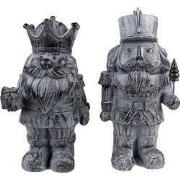 Clayre & Eef Beeld Notenkraker 21 cm Grijs Kunststof