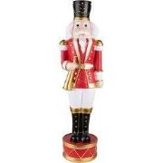 Clayre & Eef Beeld Notenkraker 82 cm Rood Wit Magnesium (MGO)