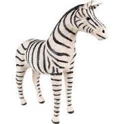 Clayre & Eef Beeld Zebra 28 cm Zwart Wit Papier