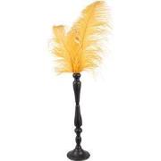 Clayre & Eef Decoratie Veren 40x17x62 cm Geel IJzer