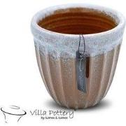 Villa Pottery  Grenoble pot Antiek groen-oranje - hoog