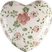 Clayre & Eef Decoratie 11x4 cm Roze Beige Keramiek Bloemen