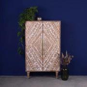 Rootsmann Opbergkast Wit - Hout Ibiza Stijl