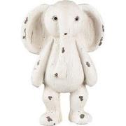 Clayre & Eef Beeld Olifant 5x4x10 cm Beige Bruin Polyresin