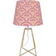 Clayre & Eef Tafellamp Ø 20x35 cm Oranje Goudkleurig Metaal