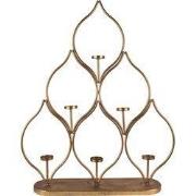 Clayre & Eef Kandelaar 76 cm Koperkleurig Metaal