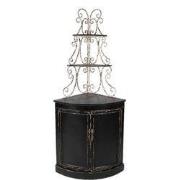 Clayre & Eef Wandkast 78x55x181 cm Zwart Hout