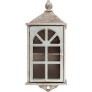 Clayre & Eef Wandkast 35x17x89 cm Grijs Hout