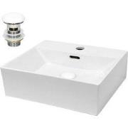 Wastafel 415 x 360 x 130 mm keramisch wit