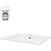 Wastafel 61x16,5x46 cm wit keramiek ML-Design