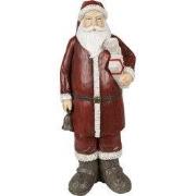 Clayre & Eef Beeld Kerstman 18x14x46 cm Rood Magnesium (MGO)