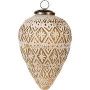 Clayre & Eef Kerstbal 13 cm Wit Glas