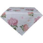 Clayre & Eef Tafelkleed 100x100 cm Blauw Roze Katoen Hortensia