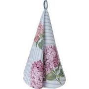 Clayre & Eef Theedoek Ø 80 cm Blauw Roze Katoen Hortensia