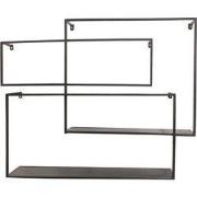 Clayre & Eef Wandrek Set van 3 Zwart IJzer