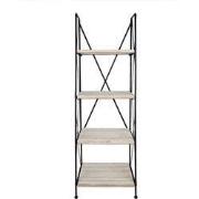 Clayre & Eef Stellingkast 60x41x181 cm Zwart Bruin Hout