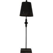 Clayre & Eef Tafellamp Ø 20x75 cm Zwart IJzer