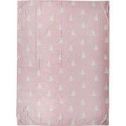 Clayre & Eef Plaid 130x170 cm Roze Wit Polyester Kerstbomen