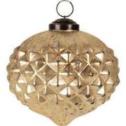 Clayre & Eef Kerstbal Ø 10x10 cm Goudkleurig Glas