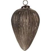 Clayre & Eef Kerstbal Ø 14x19 cm Grijs Glas