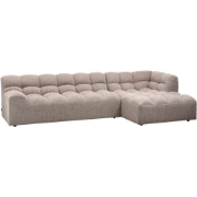 WOOOD Allure Chaise Longue Bank - Stof - Bruin Melange - 79x324x165