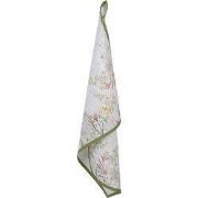 Clayre & Eef Theedoek 50x70 cm Wit Katoen Bloemen