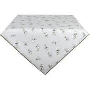 Clayre & Eef Tafelkleed 100x100 cm Wit Katoen Olijven