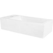 Wastafel inbouw 51x25x13 cm wit keramiek ML design