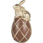 Clayre & Eef Decoratie Beeld Konijn 20 cm Bruin Polyresin