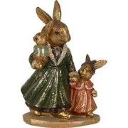 Clayre & Eef Beeld Konijn 19 cm Goudkleurig Polyresin