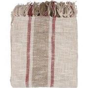Clayre & Eef Plaid 125x150 cm Beige Bruin Katoen Strepen