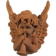 Clayre & Eef Decoratie Beeld Engel 12 cm Bruin Polyresin