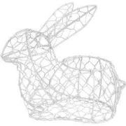 Clayre & Eef Eiermand Konijn 22 cm Wit Metaal